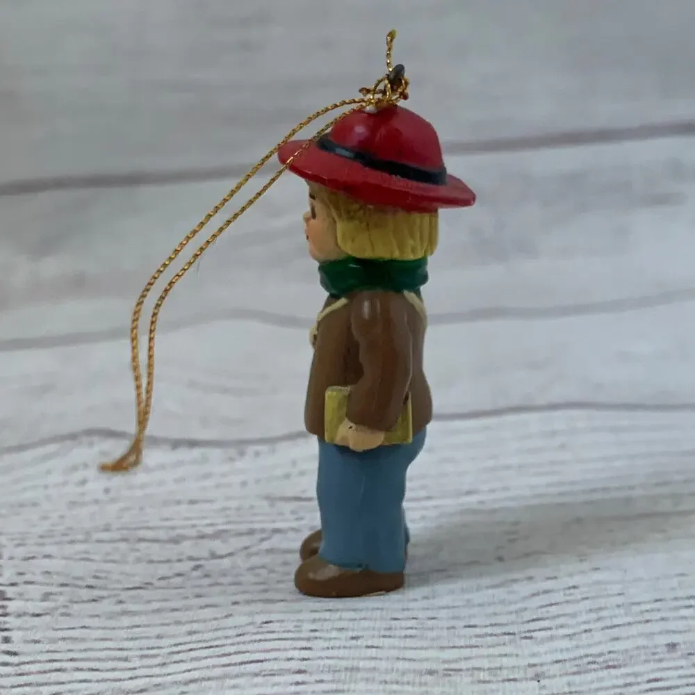 Vintage Bradford Boy with Bag Christmas Tree Ornament